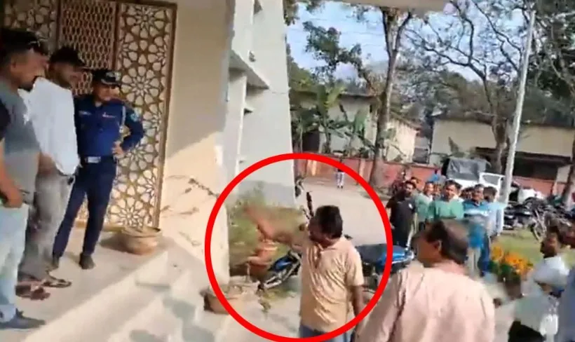 ওসির সামনেই ইজারাদারের কাছে চাঁদা চাইলেন যুবদল নেতা